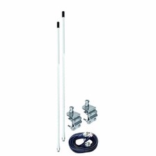 AUMM24-W - 4' White Dual Mirror Mount CB Antenna Kit