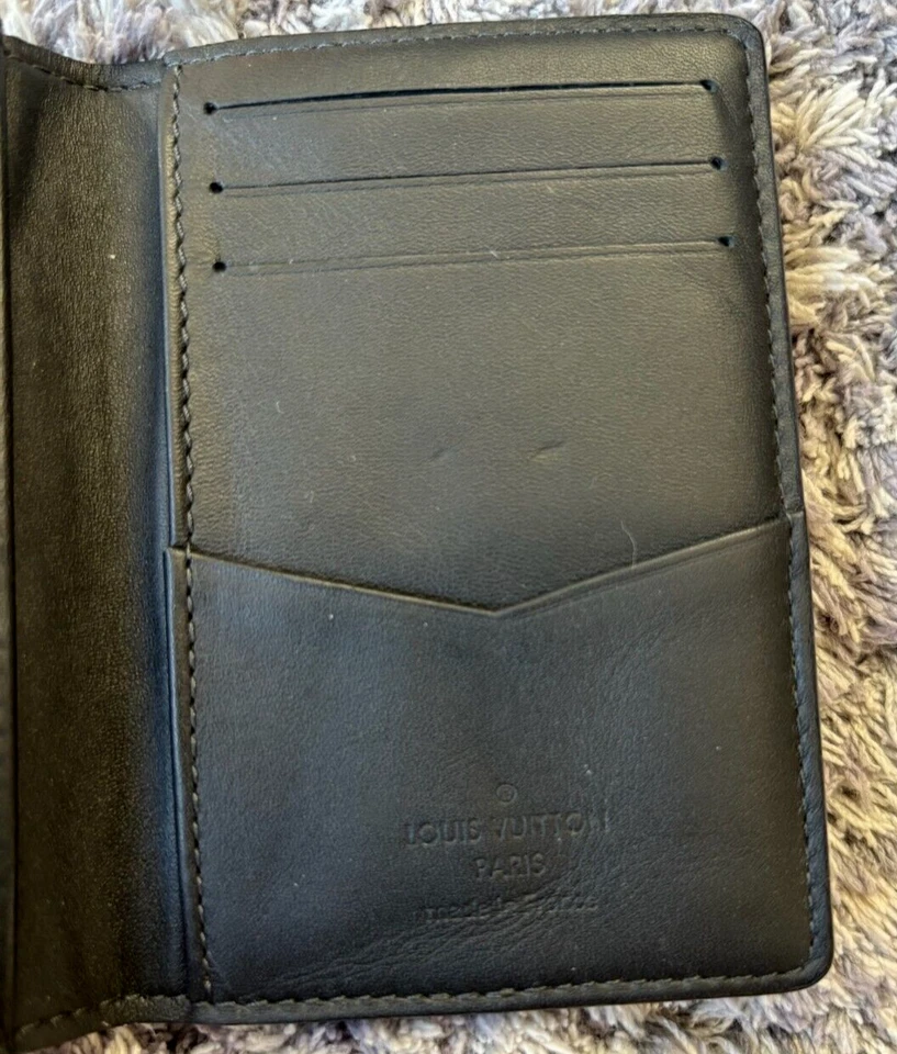 Louis Vuitton Tarjetero Organizador Depoche Azul Marino Negro Damier Grafito N63143 LV Foto 4 de 4