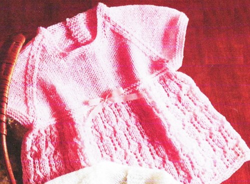 2 Baby dresses knitting pattern in DK. & 4 ply. Sizes Prem to 3 months Reborn. - Picture 5 of 6