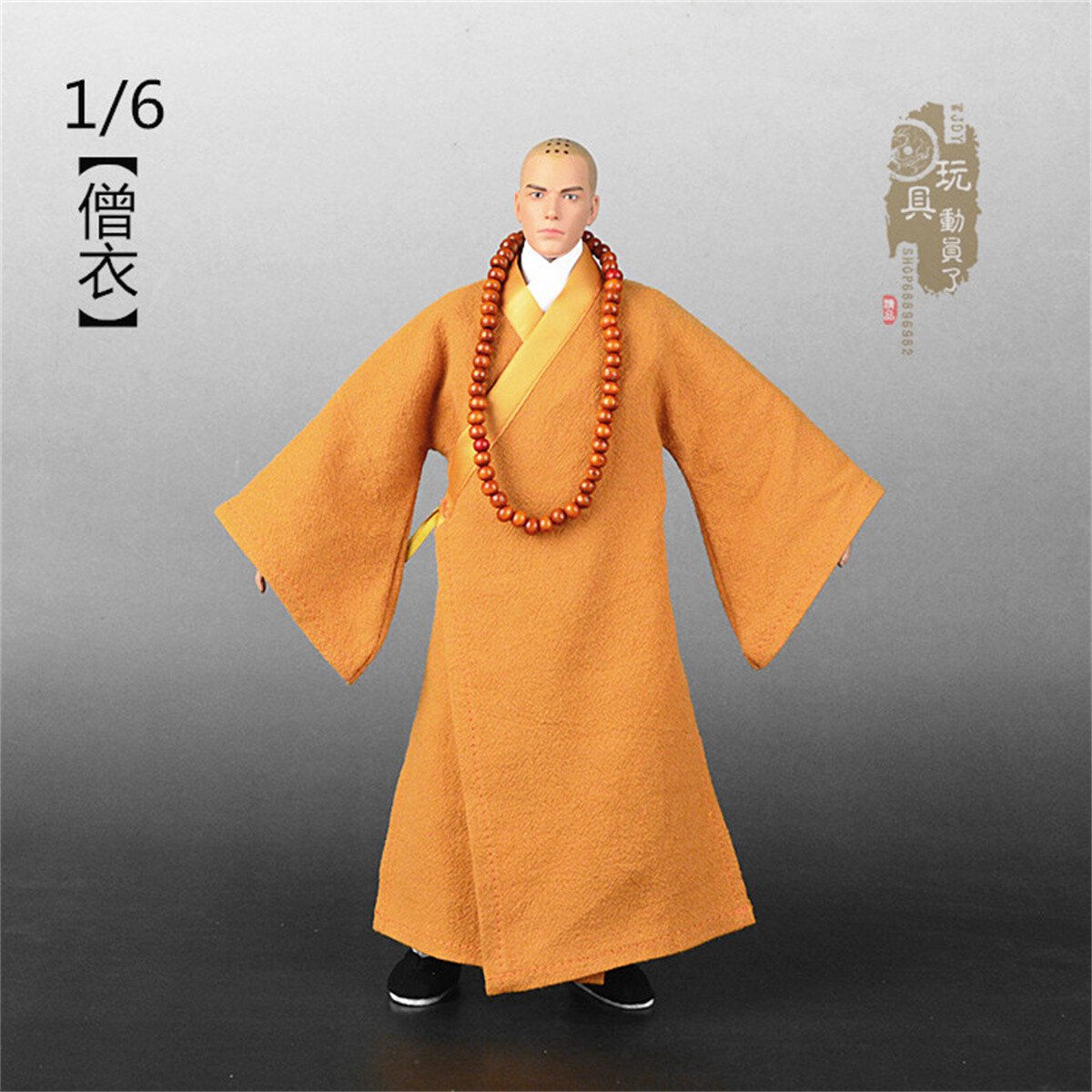1/6 Male Ancient Robe Clothes monk's clothing Outfit Suit For 12inch ...