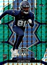 2022 Panini Mosaic - Rookies Bo Melton #348 Green Mosaic Prizm (RC)