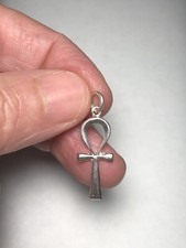 Very nice  Sterling SILVER ANKH pendant Egyptian Cross Charm