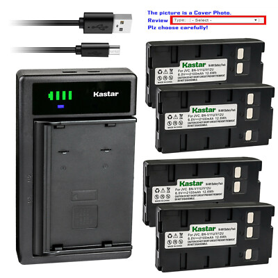 Kastar Battery USB Charger for JVC GR-SXM47 GR-SXM48 GR-SXM49 GR-SXM50 GR-SXM50E