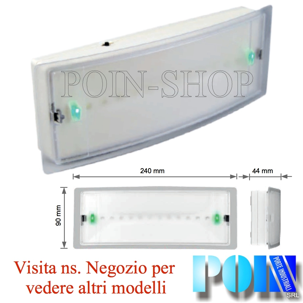 Lampada Emergenza LED 1,5h SA/SE - Installazione Rapida Professionale