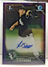 Jordan Stephens 2016 Bowman Chrome Prospect PURPLE Refractor Autograph Auto /250