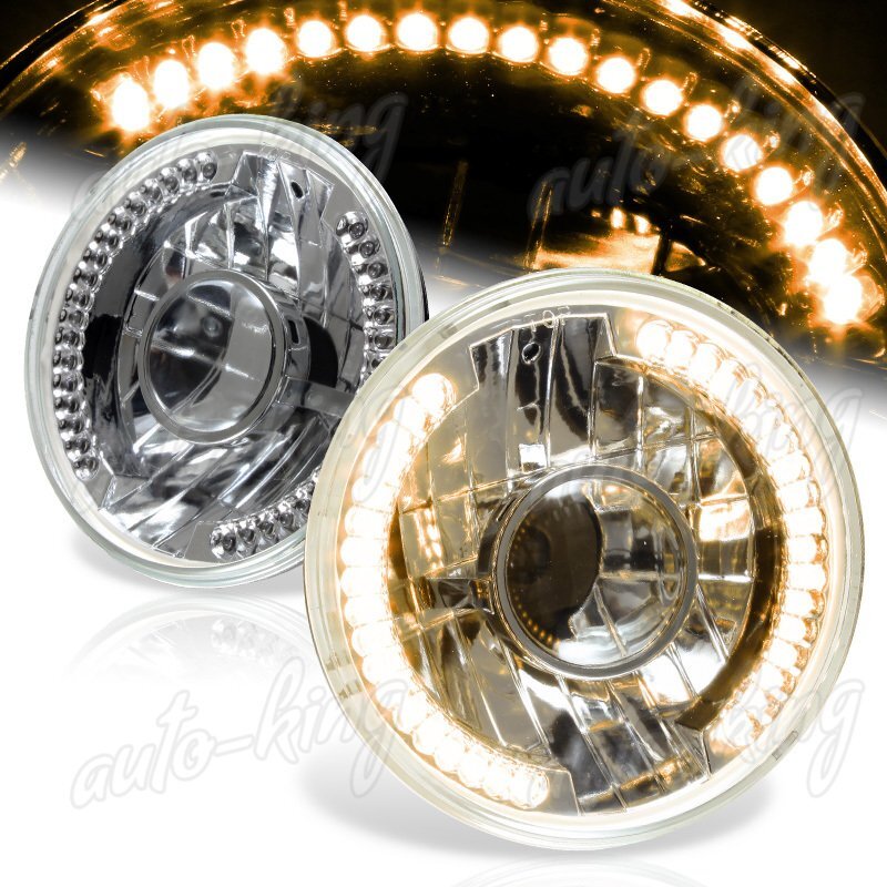 Phare LED Rond 7 Pouces Combiné (feux Bas/ Hauts) - Chrome - Marque Trux Accessories - Neuf