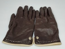 Chloe Gloves soft lambskin and chunky tweed knit