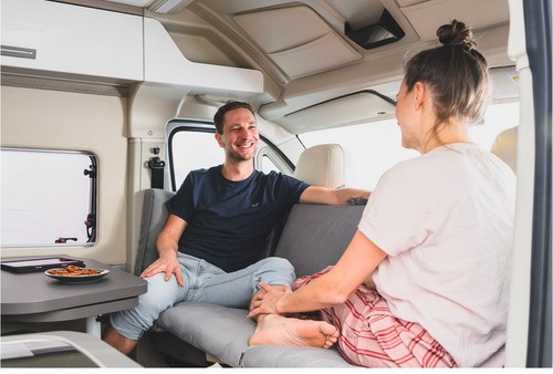 Relax Sofa-Bank Auflage Lounge Couch grau für Wohnmobil FORD TRANSIT FIAT DUCATO - Bild 7 von 15