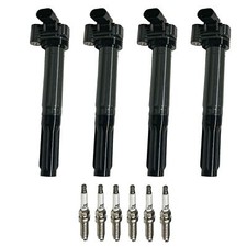 4X Ignition Coils & 4X Iridium Spark Plugs For 2012-2016 Fiat 500 1.4 UF649