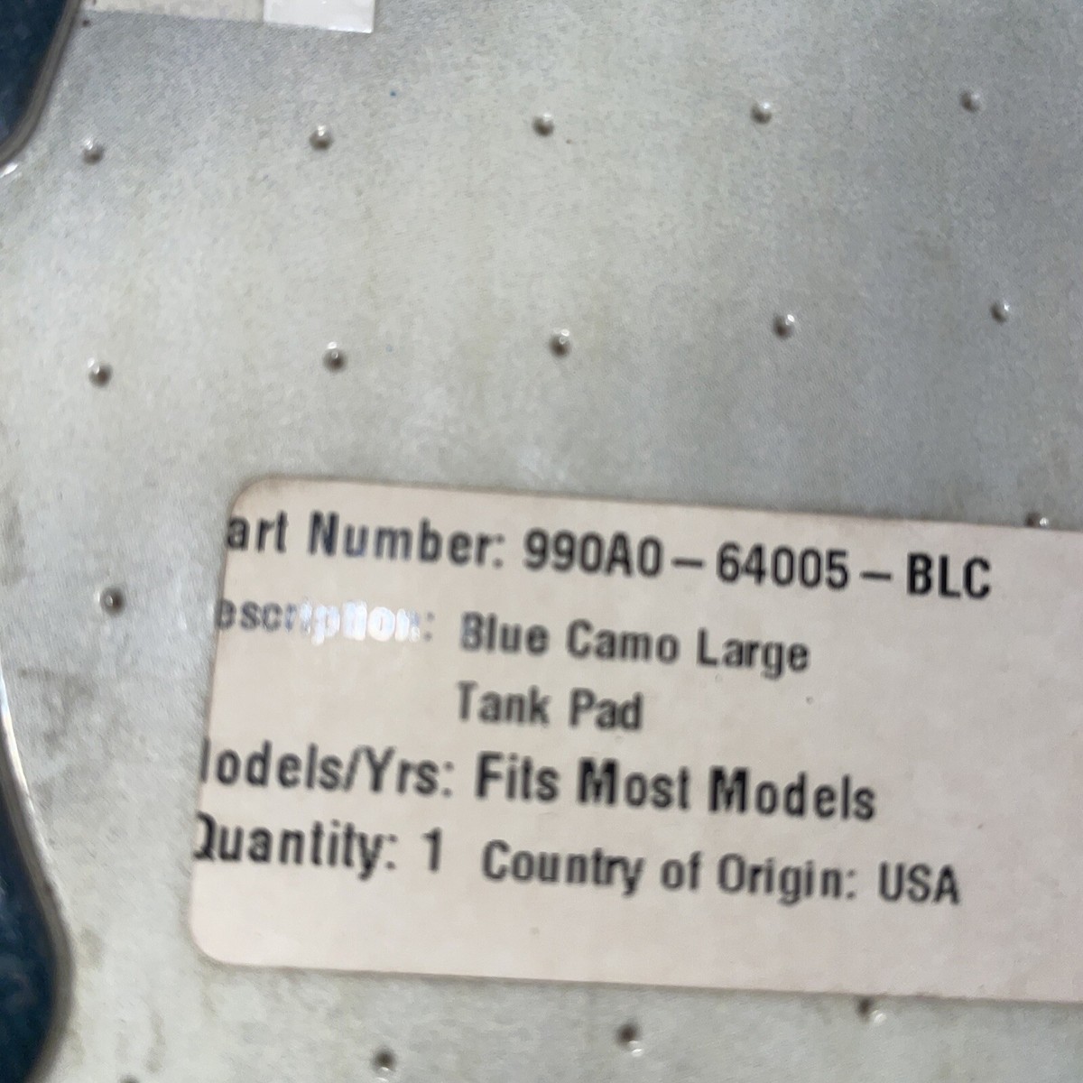 Suzuki Blue Camo Large Tank Pad Trim 990A0-64005-BLC | eBay