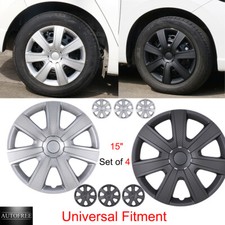 15 Set Of 4 Universal Wheel Rim Covers Hubcaps Snap On For Car Truck Suv R15