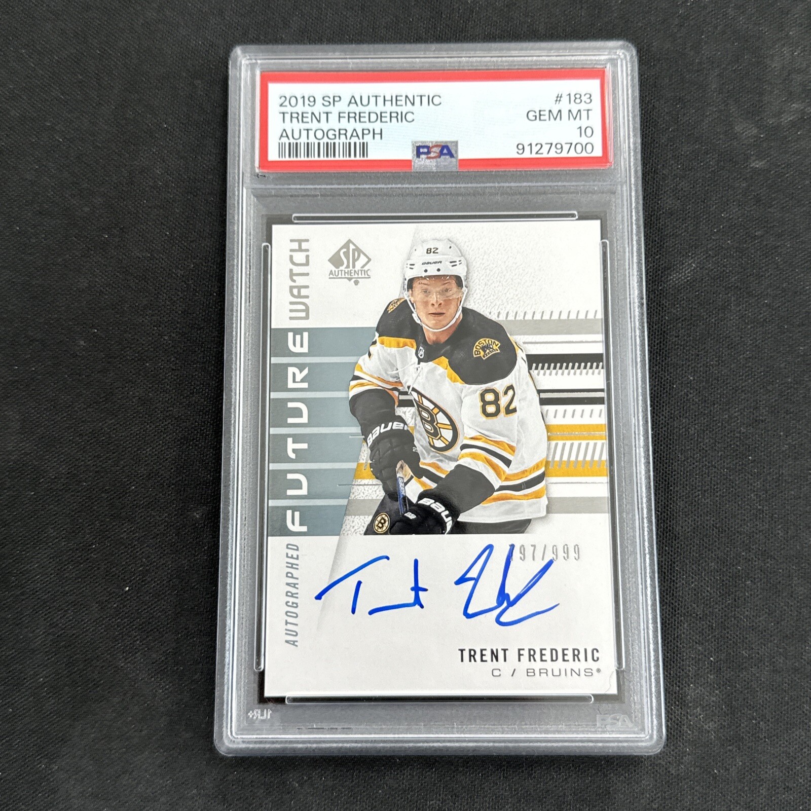 2019-20 SP Authentic Future Watch Trent Frederic Autograph /999 # 183 PSA 10