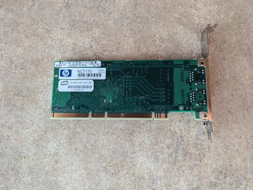 GENUINE HP NC7170 313586-001 ETHERNET RJ 45 NETWORK INTERFACE CARD A2-10(1) - Image 2 of 4