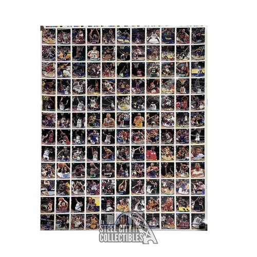 1993 Topps Basketball Cards Uncut Sheet (Michael Jordan Base) /20000