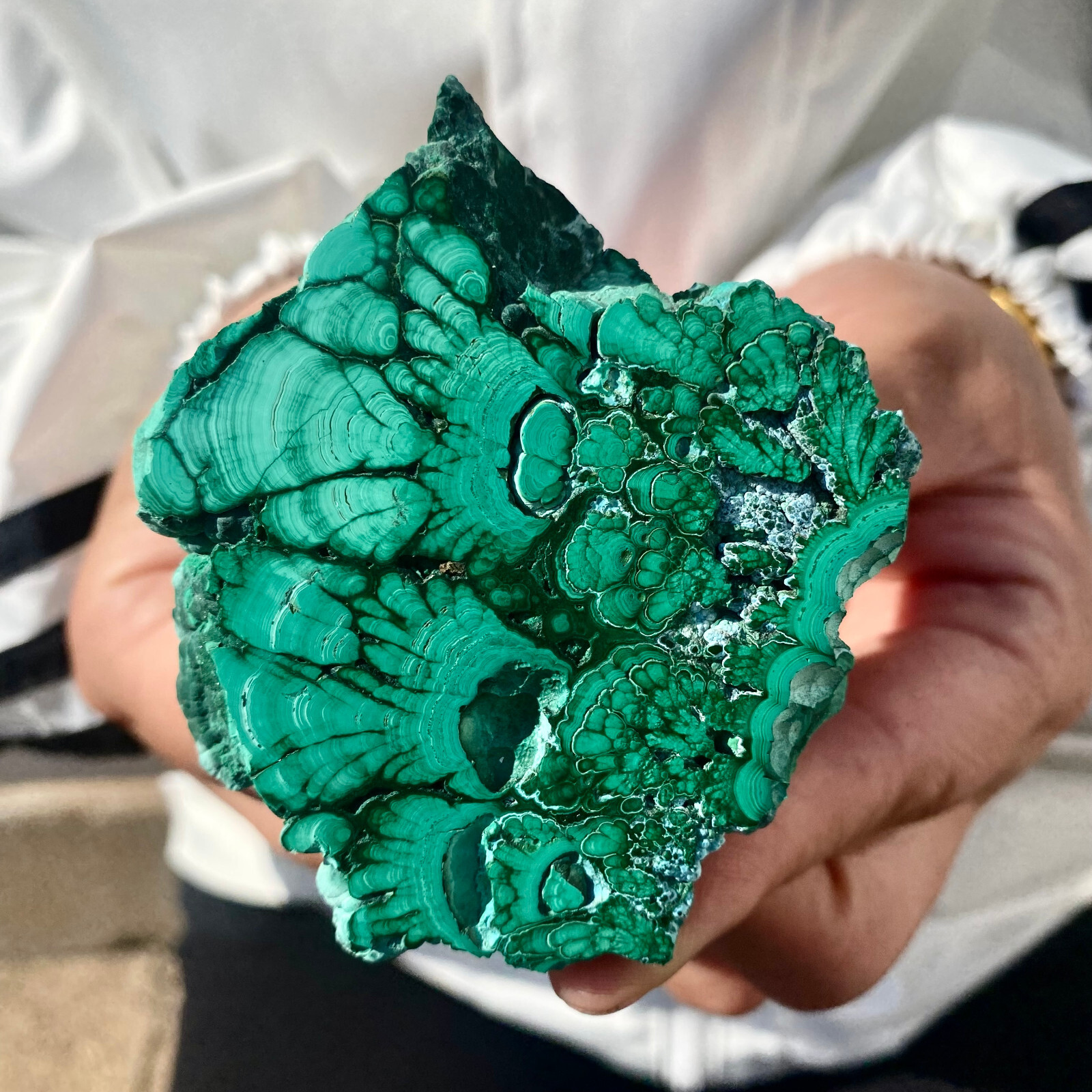 131G Natural malachite flake quartz crystal mineral specimen Reiki decoration -