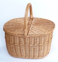 Picknickkorb Mit Zwei Deckel Einkaufskorb PräSentkorb Weide (40 X 30 Cm - 1F)