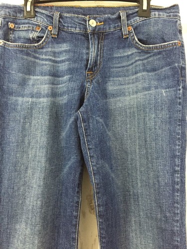 Lucky Brand Dungarees Midrise Flare Regular Size 12 Distressed Denim Jeans - Picture 2 of 9