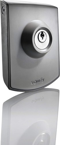 Somfy 2400597 -Schlüsseltaster Aufputz zur Bedienung von Torantrieben, grau