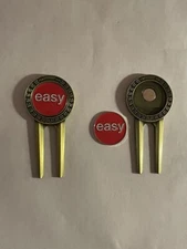  'That Was Easy' EASY Button Divot Tool & 1" Coin Style Golf Marker - A Beauty! 