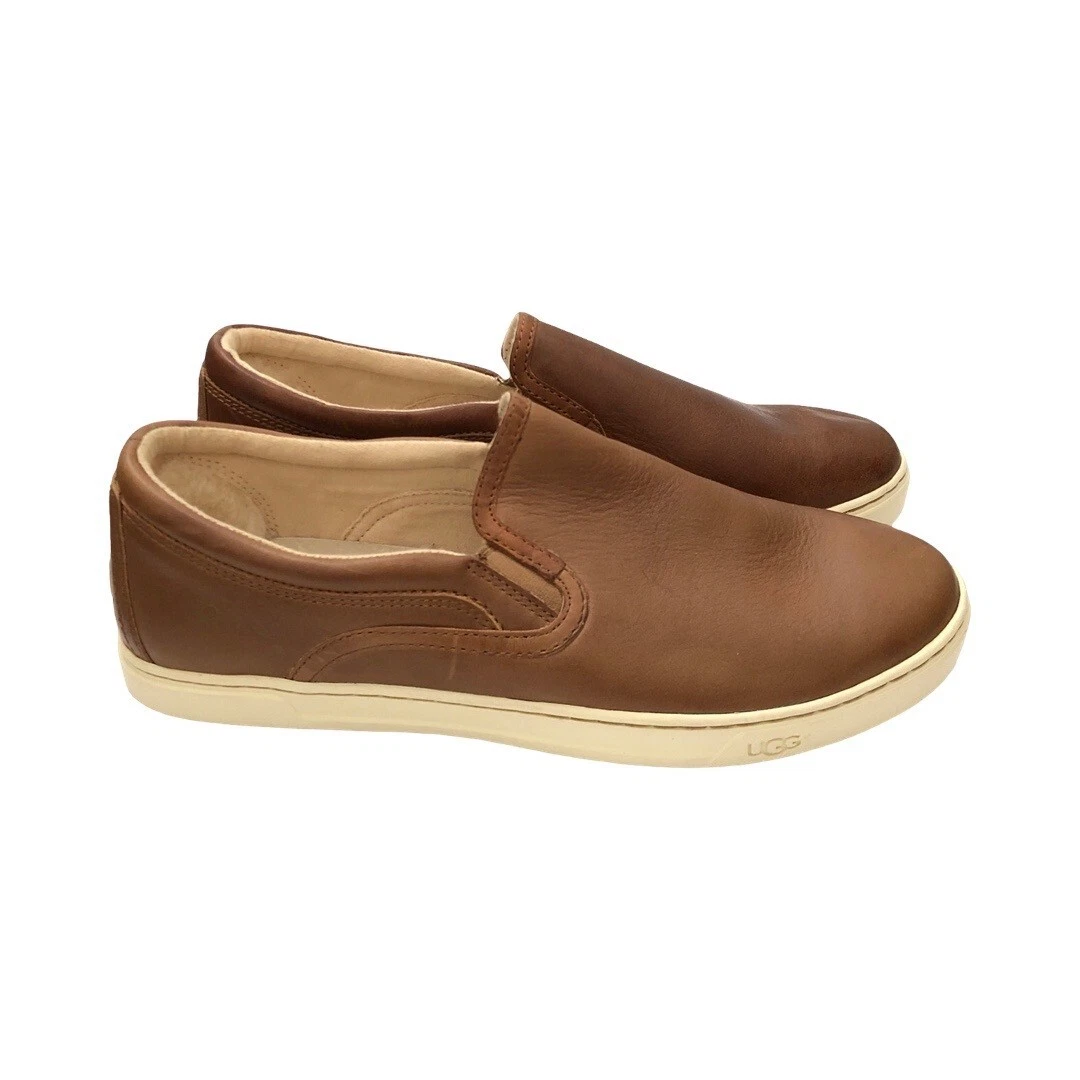 Scarpe mocassini slip on UGG donna in feroce pelle di castagno 1015460 tg. 10