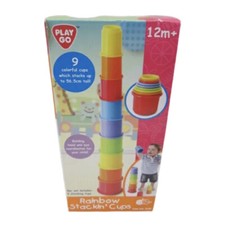 Playgo Rainbow Stackin' Cups 9 colorful cups BRAND NEW 