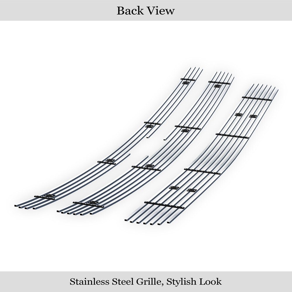 Billet Grille Insert For 2007-2013 Chevy Silverado 1500 - Polished Aluminum Upper+Lower Grill, Aggressive Look - View #9