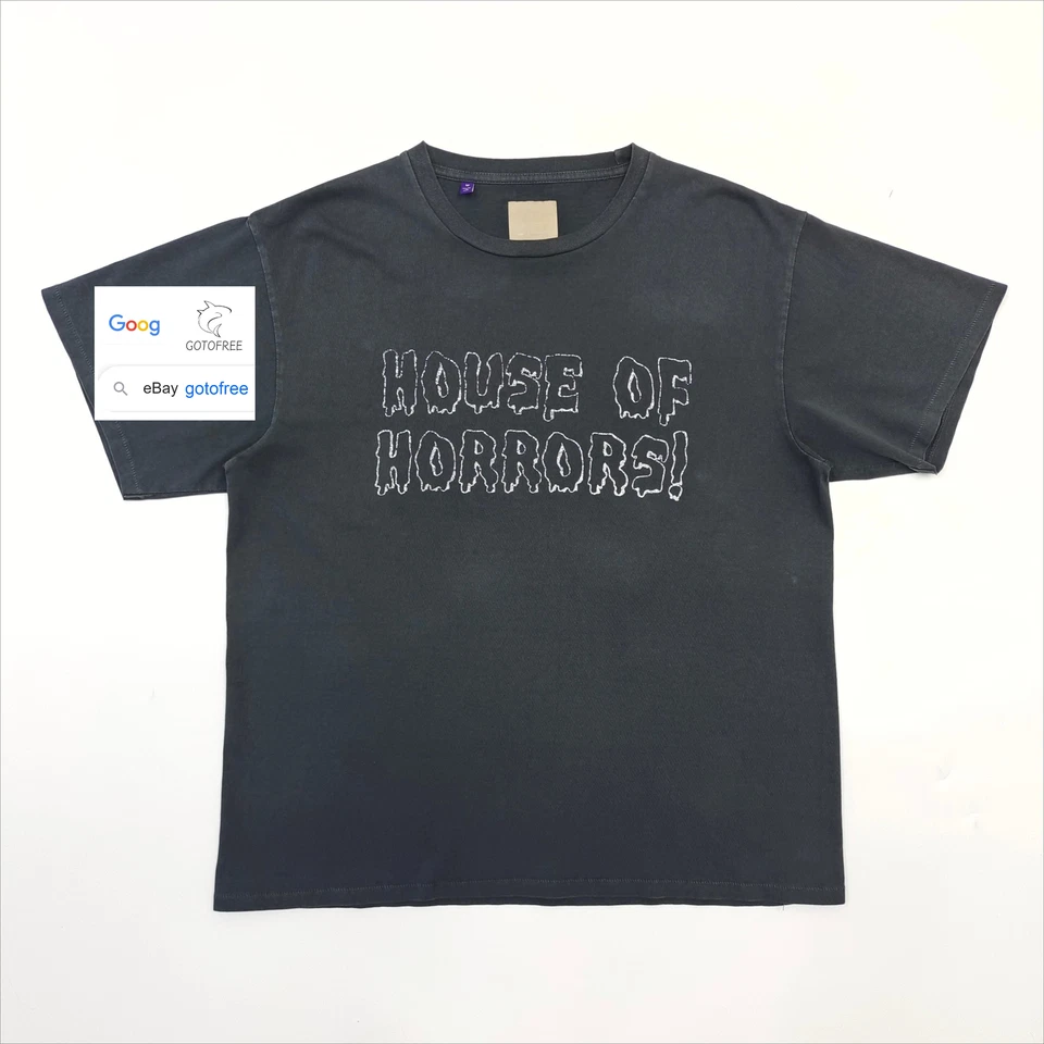 CAMISETA GOTOFREE 25SS GDEPT HOUSE OF HORRORS VINTAGE MANGA CORTA NEGRA TOP TEE Foto 2 de 4