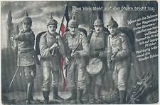 Patriotische AK Das Volk steht auf, der Sturm bricht los 1.WK   (4790x)