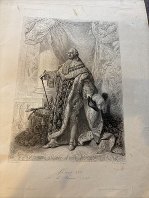 Vintage Louis XVI Bild 1. gezeichnet 1793