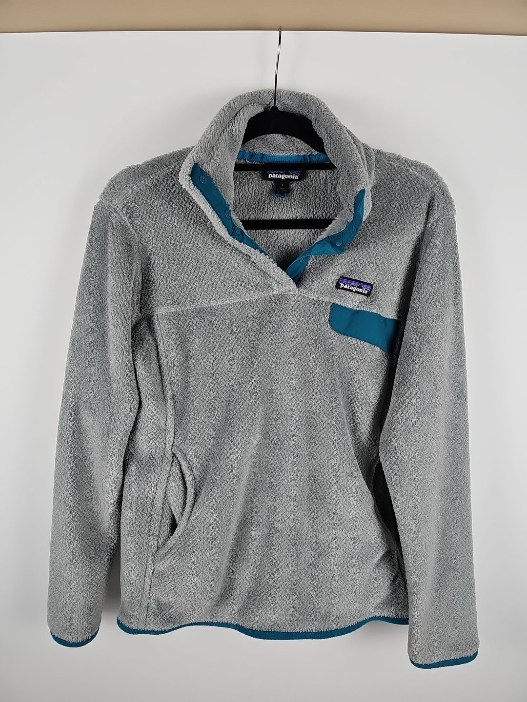 Patagonia Womens  L Gray Re-Tool Snap-T Fleece Pullover
