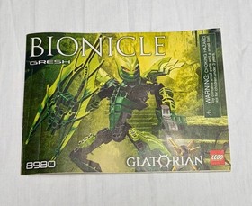 Lot of 2 LEGO Bionicle Glatorian sets Vorox 8983 & Gresh 8980 with instructions