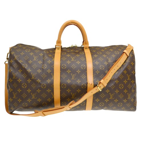 BUYIT04 LOUIS VUITTON KEEPALL BANDOULIERE 55 TRAVEL BAG M41414 TH0995 RQ02998