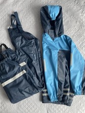 Playshoes Kinder Jungen Match/Regen Anzug Wasserdicht FLEECE-Futter Gr. 128