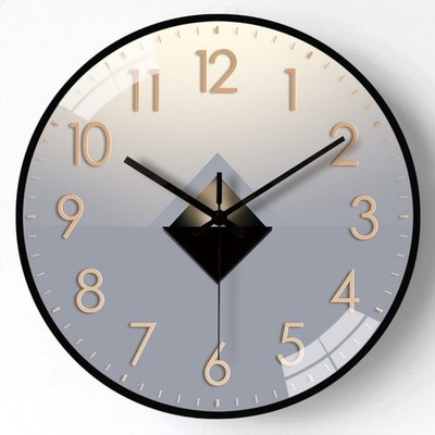 Nicht tickende leise Metall Wanduhr 30 cm für Büro Wohnzimmer Dekoration