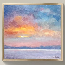 Original Impressionist Oil Painting on Canvas 12 in x12 in– Signed by Artist