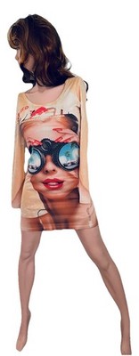 IN CITY Fabulous Y2K Rhinestone Embellished Mini DRESS Size Medium