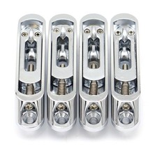 Heavy-duty Individual Bass Bridge Saddles 4 Strings Bass Bridge Tailpiece Silver