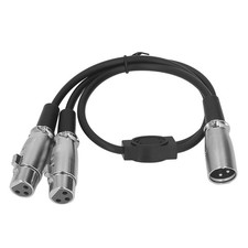 XLR Male To Dual XLR Female Cable Low Loss XLR Y Splitter Cord For Speakers Micr