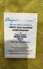 2025-26 Topps - 1980-81 Topps Basketball Rookie Autographs Cedric Coward #80B2R