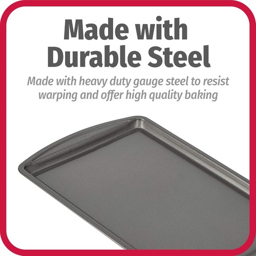 GoodCook Everyday Non-Stick Carbon Steel 9” x 13” Baking 13 x 9-Inch, Gray  - Afbeelding 5 van 8