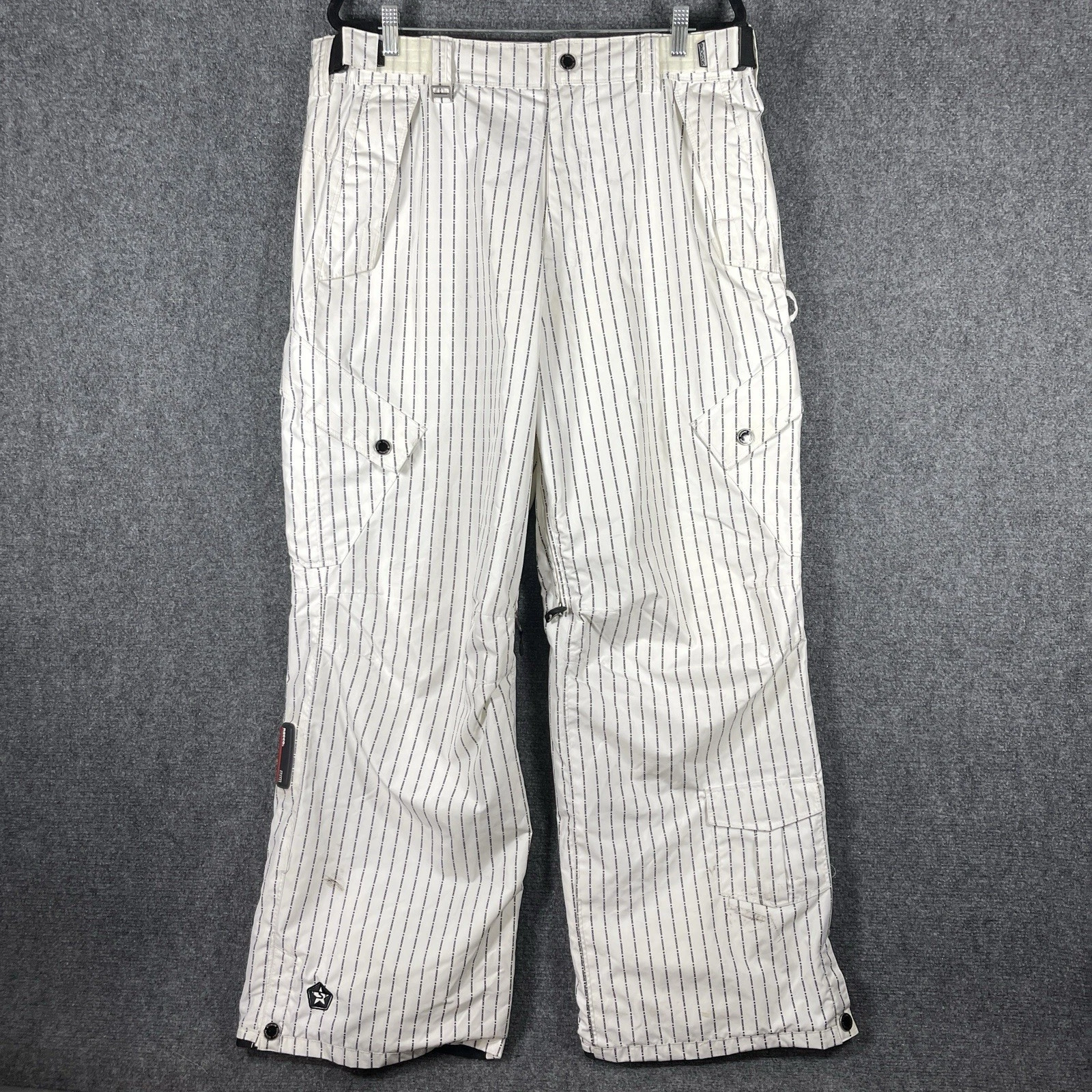 Sessions Terrain Series RECCO 5kmm Adjustable Snow Pants Black AOP Size Large