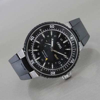 ORIS ProDiver GMT Automatik Ø 49 mm Titan Kautschuk Full Set Top Zustand