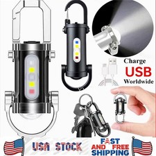 1200LM Mini Key Ring Flashlight, Super Bright Waterproof Recharge