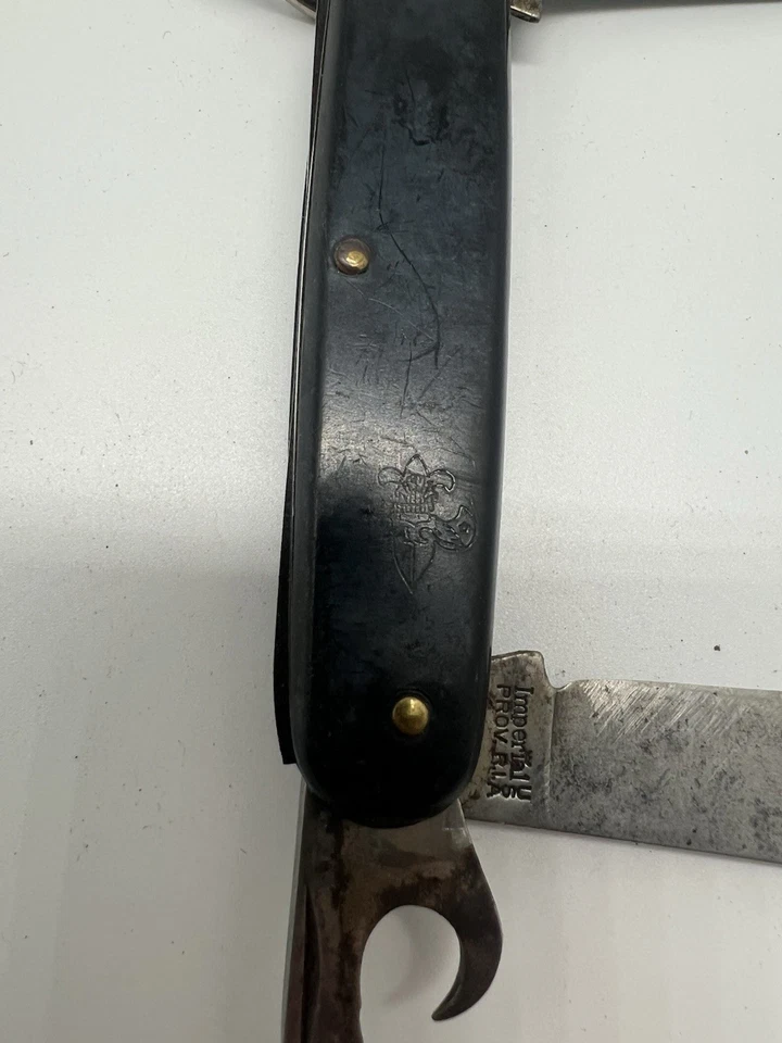 Cuchillo de Bolsillo Plegable Imperial Prob RI Hecho en EE. UU. Vintage Boy Scouts Foto 2 de 4