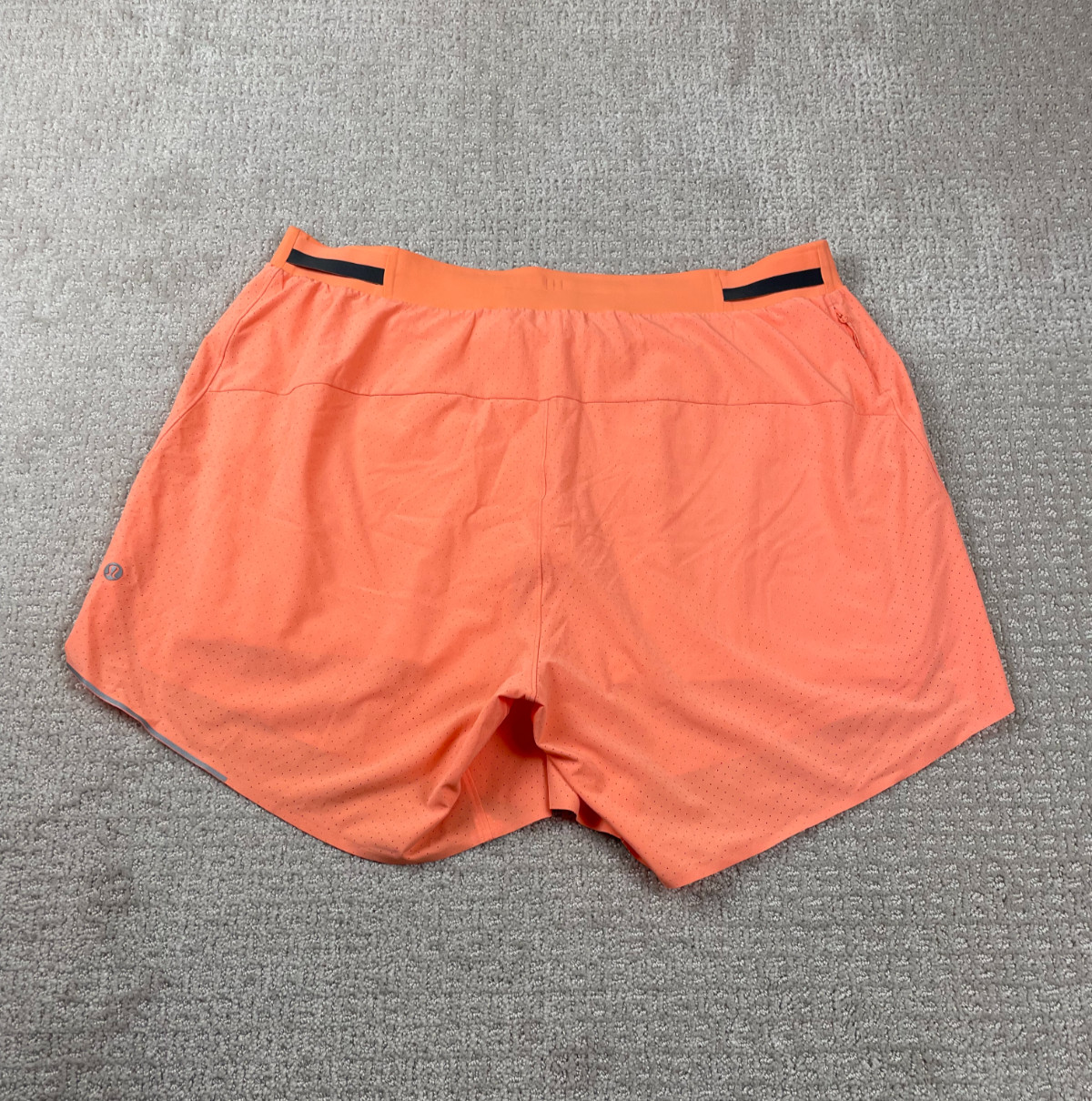 Lululemon Fast and Freee Shorts Mens XXL Sunny Coral Lined Athleticwear Gymwear