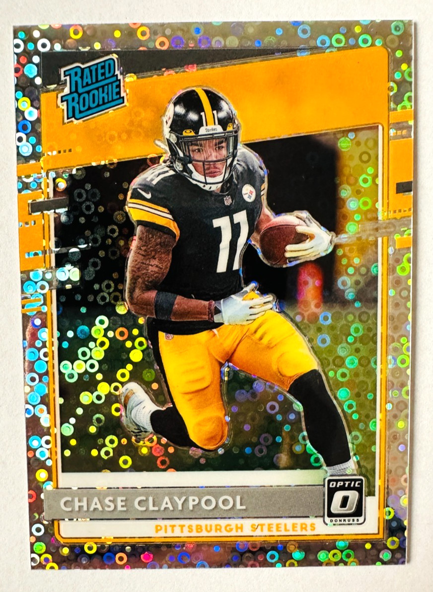 2020 Donruss Optic Chase Claypool SILVER Disco Prizm Card SP #/125 Steelers!