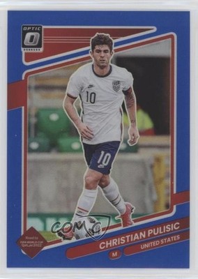 2021 Panini Donruss Road to Qatar Optic Blue Prizm 69/99 Christian Pulisic 02u2