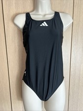 Image of Adidas Women's 3 Stripes Bold One Piece Swimsuit Swimming Costume JN8118 UK 40