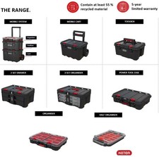 Keter Stack Roll Modular Storage System Organiser Tool Case Toolbox Mobile Cart