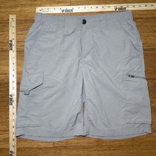 Columbia Shorts Mens 32 Grey Omni Shade Outdoor Hiking Camp Fish Swim 32x10